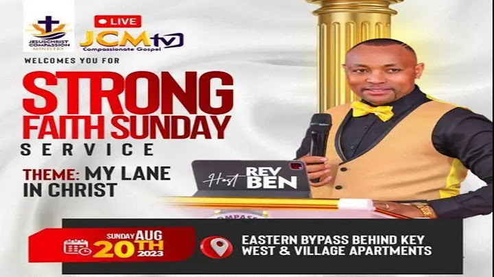 JCM STRONG FAITH  SUNDAY  {sermon} THEME: MY LANE IN CHRIST