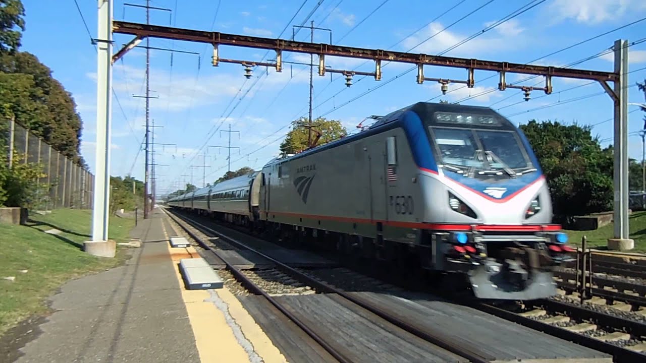 ACS-64 #630 leading a SB Northeast Regional through Norwood - YouTube