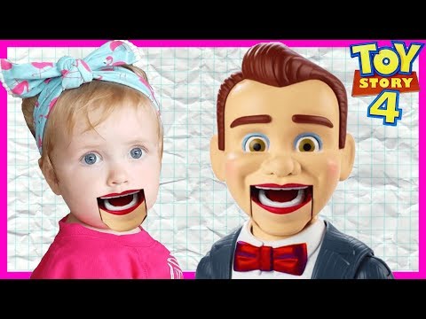 Toy Story 4 Benson Dummy Turned My Baby Sister Into A Dummy! Kin Tin Pretend Play Hide and Seek