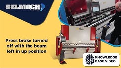 How to trouble shoot when your press brake has been turned off with the beam left in up position