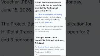 Section 8 & PBV Waiting Lists Open Now | Apply Before Deadlines Close