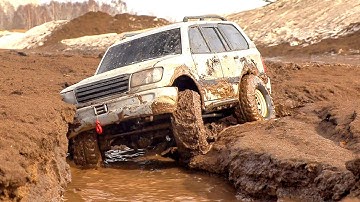 RC Car MUD Racing Challenge — TFL Bronco, Axial Land Cruiser and Hummer H2, Traxxas TRX 4 Sport