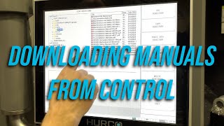 Downloading Manuals and Other Documents from Hurco Control