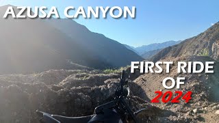 First ride of 2024 up canyon on the Stealth Bomber ebike on a Shinko Running till it's out of juice.