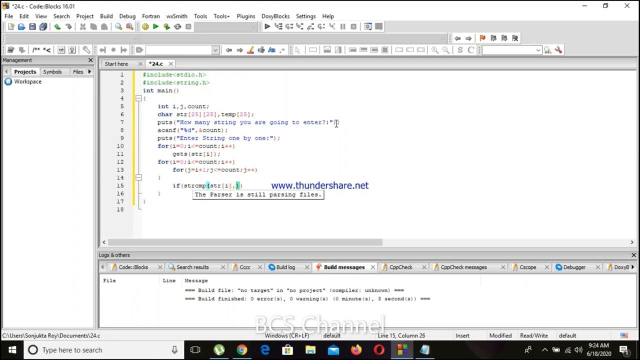 C Programming|Sort a set of strings in ascending alphabetical order ...