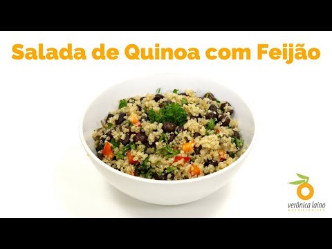 SALADA DE QUINOA COM FEIJÃO PRETO | Receita Vegana