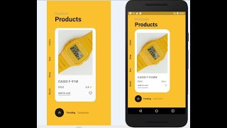 FLUTTER:- Yellow Watch User Interface [Part 2] | Material | RotatedBox