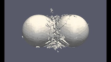 Two spheres collision test (0 degrees)