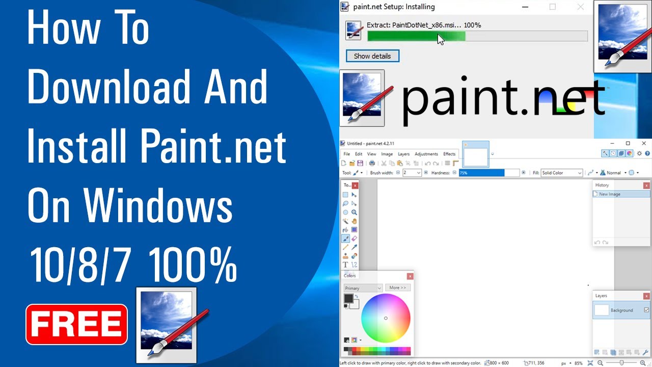  New  ✅ How To Download And Install Paint.net On Windows 10/8/7 100% Free  (Freeware Similar To Photoshop)