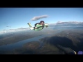 AFF Level 5 nearly gone bad. Ivan Solbakken freefalls alone, after instructor is stuck to the plane