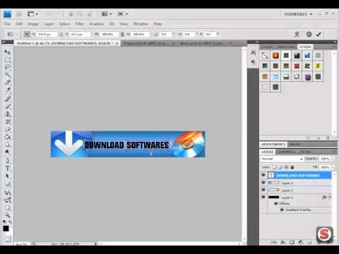 Animated banner in photoshop CS tutorial.mp