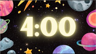 Blast Off! Cosmic Space Neon 4 Minute Timer