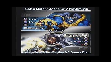 X-Men Mutant Academy 2 Beast Playthrough using the Action Replay V2 Ps2 Bonus Disc for Ps1 :D #Sony