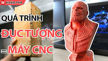 Đục bức tượng Thanos trong Avengers Endgame bằng Máy CNC 4 Trục