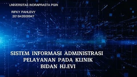 Demo Program Skripsi Unindra | Rifky Pahlevy 201843500947 | Sistem Informasi Administrasi Pelayanan