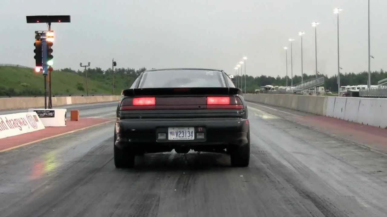 9 Second 1g dsm awd turbo drag race LAUNCH, SLOW MO!