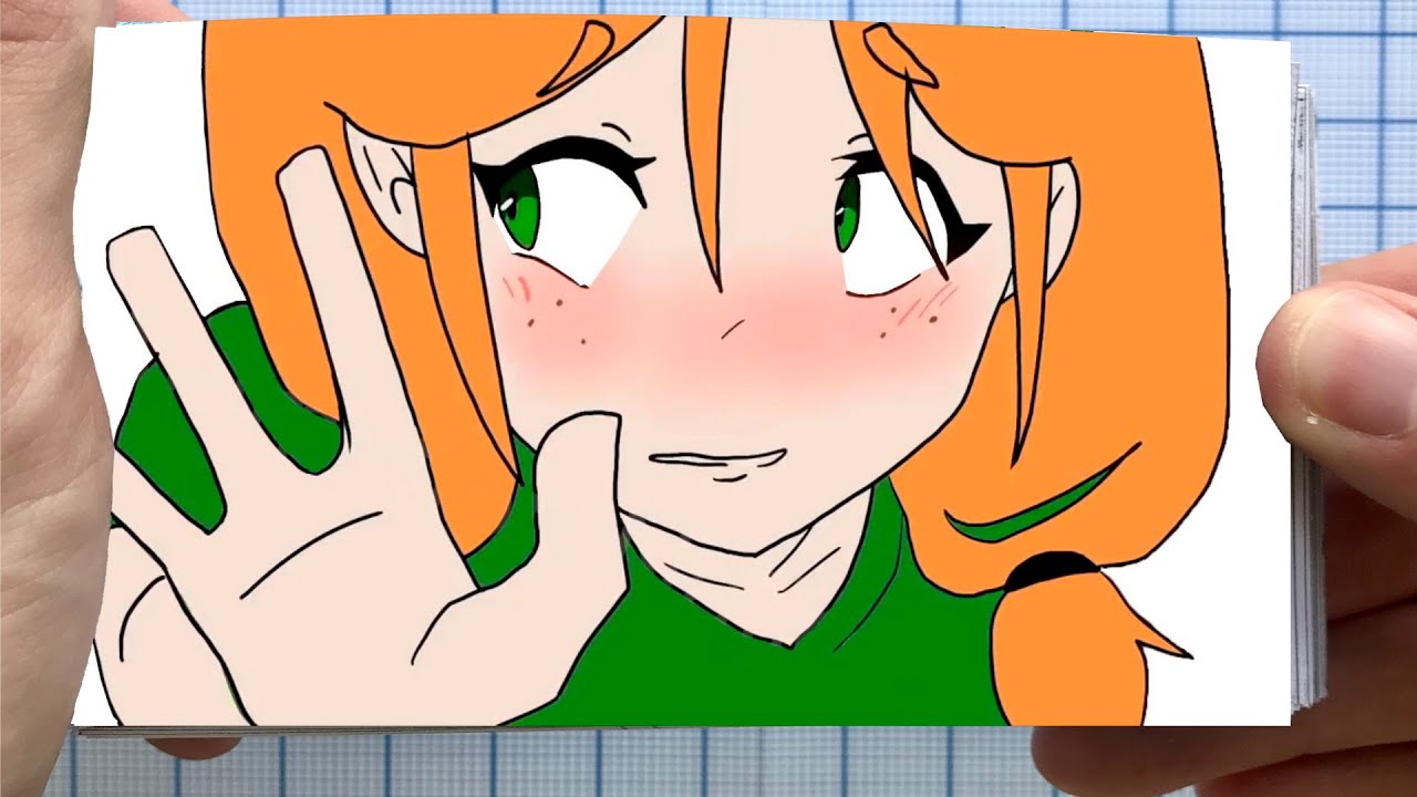 Alex and Steve | Steve I'm stuck | Minecraft anime Flipbook 5