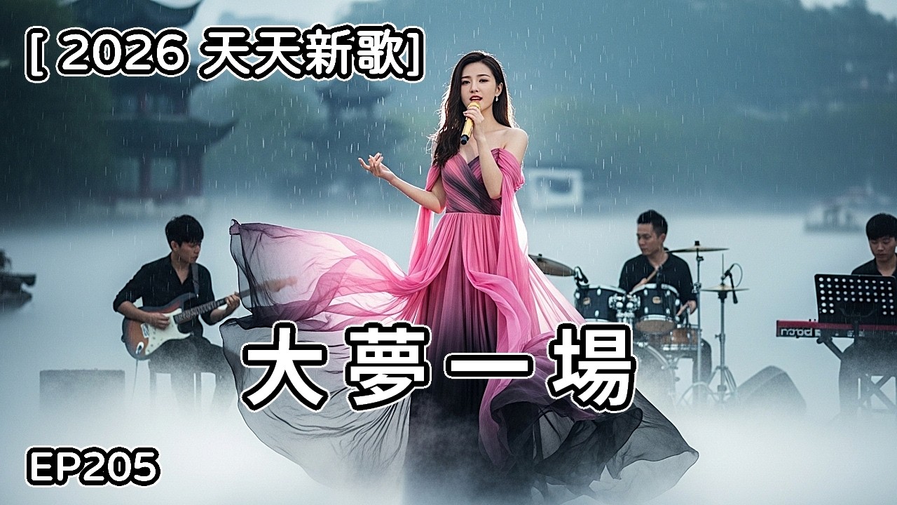 大夢一場  EP205  [ 2026天天新歌 ]   AI/中文/流行歌曲/華語情歌/超有感染力     #中文 #情歌  #流行歌曲  #動態歌詞