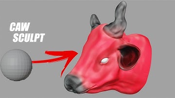 Sculpting Cow Head - Blender Timelapse