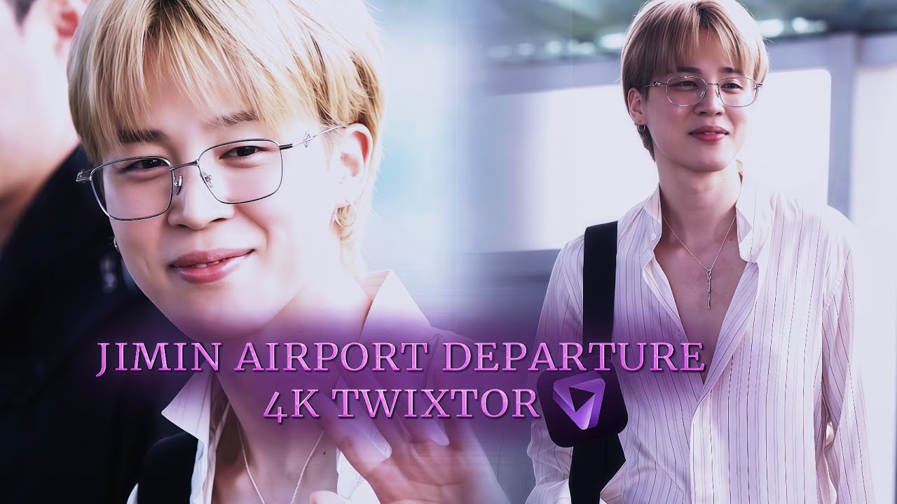 JIMIN AIRPORT DEPARTURE 4K CLIPS | AE SHARPENED + TOPAZ | CREDITS REQUIRED 