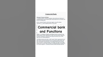 Functions of commercial bank explanation #bankingsector #study