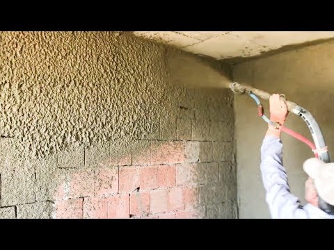 दिवाल प्लास्टर करने की अनोखी मशीन | Most Satisfying Amazing Wall Plaster Machine