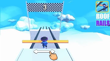 Roof Rails ! All Levels Gameplay  android, ios (Level 11 to 15)