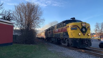 CVSR FPA-4 6771 going Southbound with The NPA Ferry Move at MP 44 with a Small Smokeshow on 12/9/23
