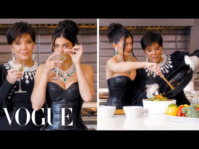 Kylie & Kris Jenner Cook Dinner Together | Vogue class=