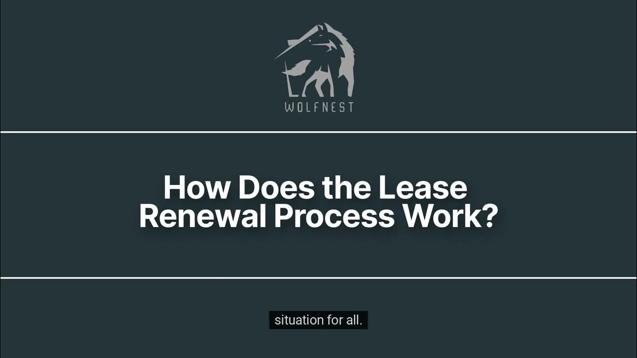 How Does the Lease Renewal Process Work? YouTube