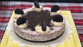 تشيز كيك اوريو بدون فرن   | Oreo Cake Without Oven | ASMR |