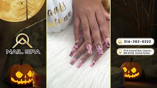 Beautiful Halloween Nails at AQ Nail Spa in Clayton, MO 63105 – Spooky & Stylish Designs