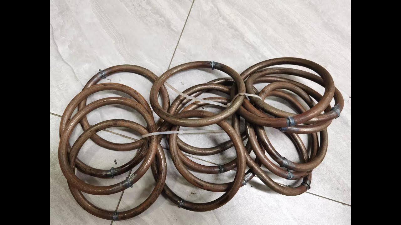 5-10mm Wire Ring makine plus butt welding machine - YouTube