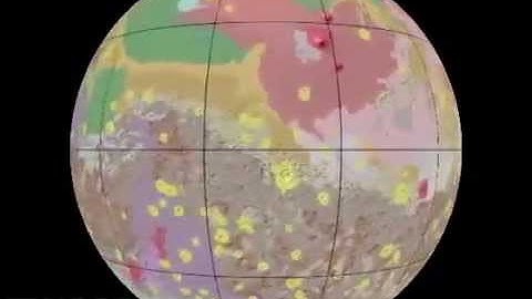 Rotating Globe of Mars Geology