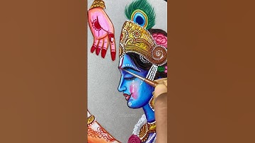Radhakrishna Ji drawing with colour pencil🦚 #Shorts #Trending