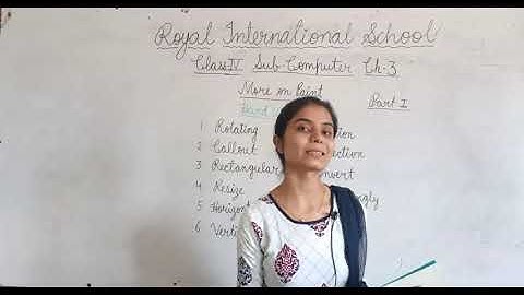 Class IV Computer Chapter 3 More on Paint Book Reading Part 1