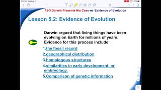 Lesson 5.2 Evidence of Evolution