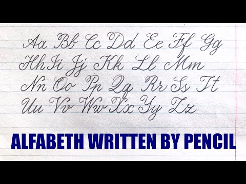 Как красиво написать прописные латинские буквы (английские) алфавита простым карандашом.