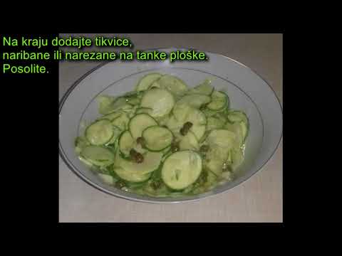 Video: Kako Napraviti Salatu Od Sirovih Tikvica