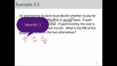 Incremental IRR Analysis - Example 1