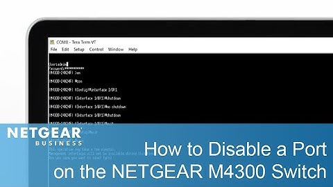 How to Disable a Port on the NETGEAR M4300 Managed Switch