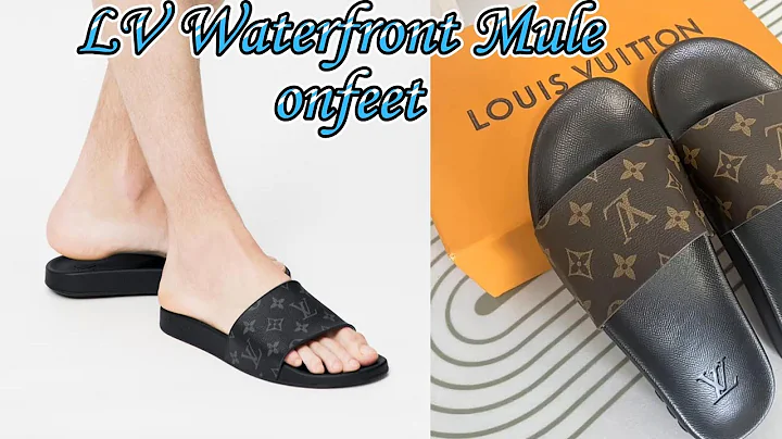 UNBOXING LOUIS VUITTON Monogram Waterfront Mule /SLIDE| LV SLIPPER ON FOOT &TRY ON