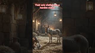 Their only shelter was a humble stable.#Jesus#JesusChrist#BibleStory#ChristianShorts#Faith#Prayer