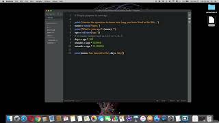 Start Coding with Python  --  Simple Program to Calculate Age