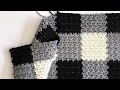 Crochet Griddle Stitch Gingham Blanket