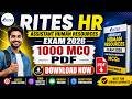 RITES Assistant HR Exam 2026 eBook PDF | 1000 MCQ Questions Download English Medium