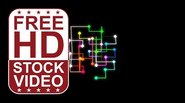 Free Stock Videos – abstract colorful network connections dots connected with lines cube shape 3D