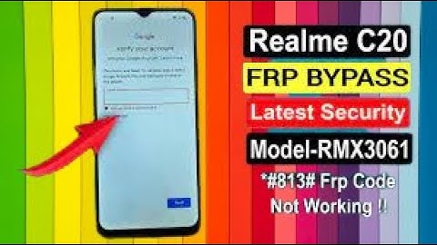 Realme C20 FRP Bypass unlock google account lock without Pc Account Remove One Click latest security