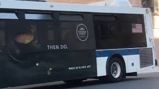 M7 and M116 bus at 110th street with truck