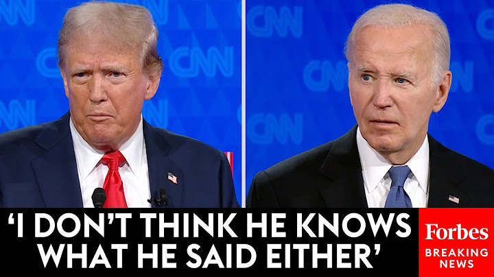 'I Really Don't Know What He Said At The End Of That Sentence': Trump Zings Biden During CNN Debate